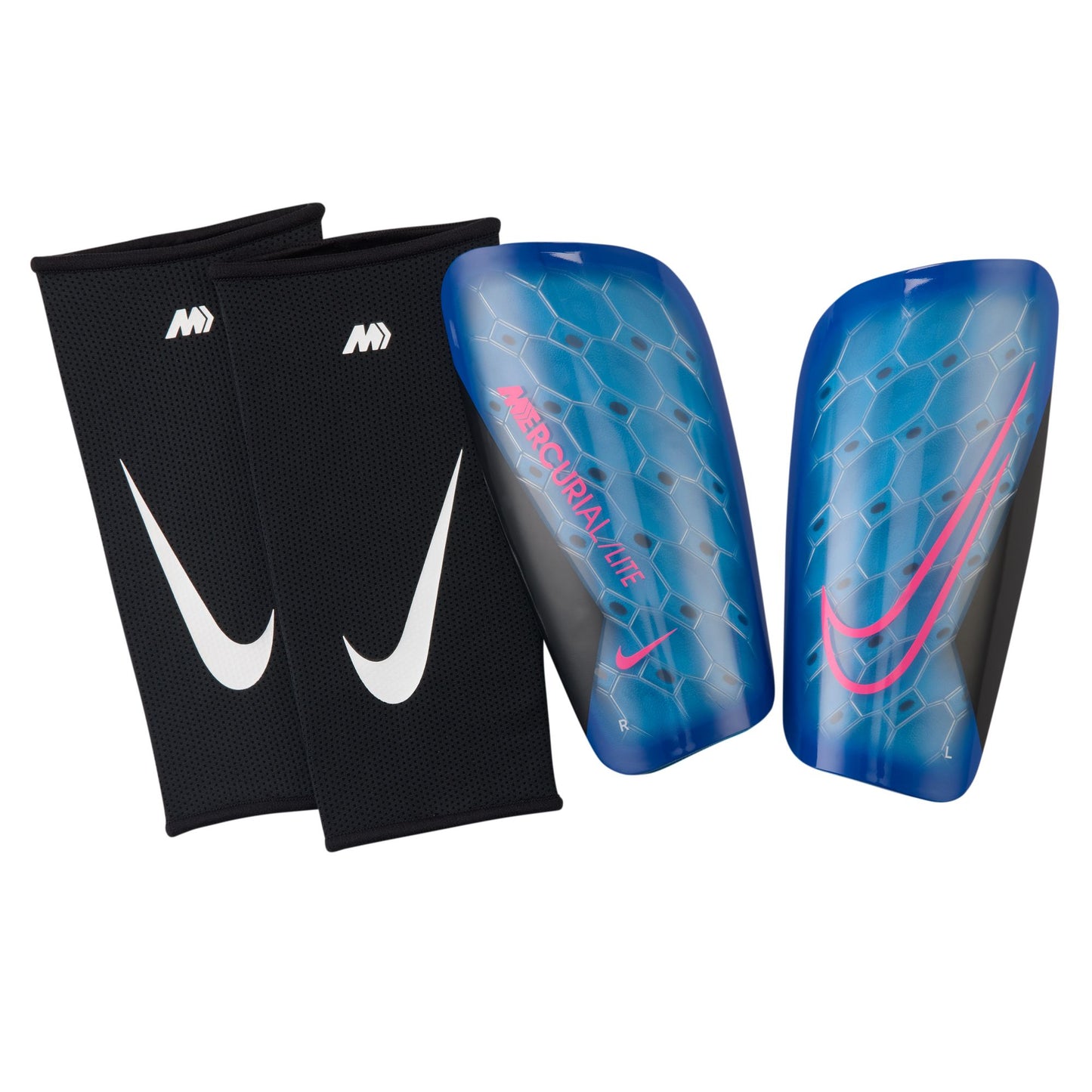 Nike Mercurial Lite Shinguards- Racer Blue/ Black/ Pink Blast