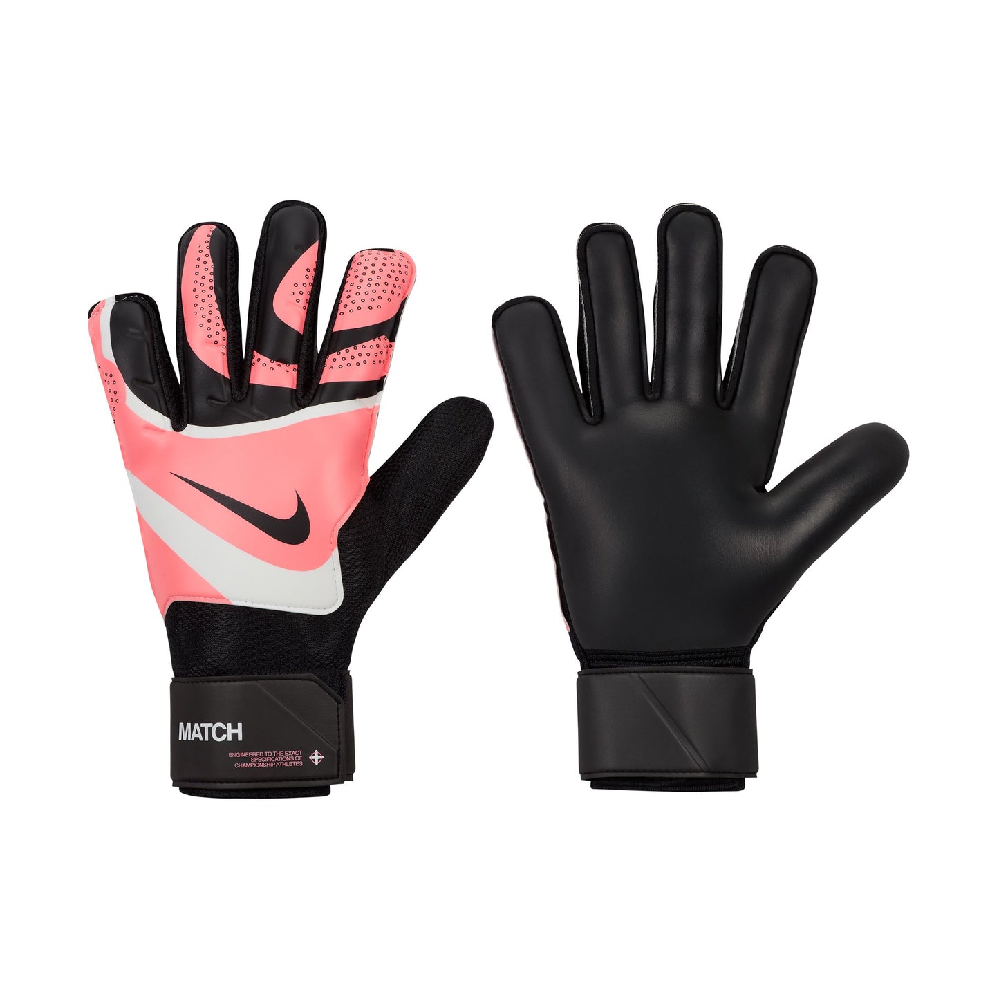 Nike Match Junior Jr. Gloves - Black/ Sunset Pulse/ Black