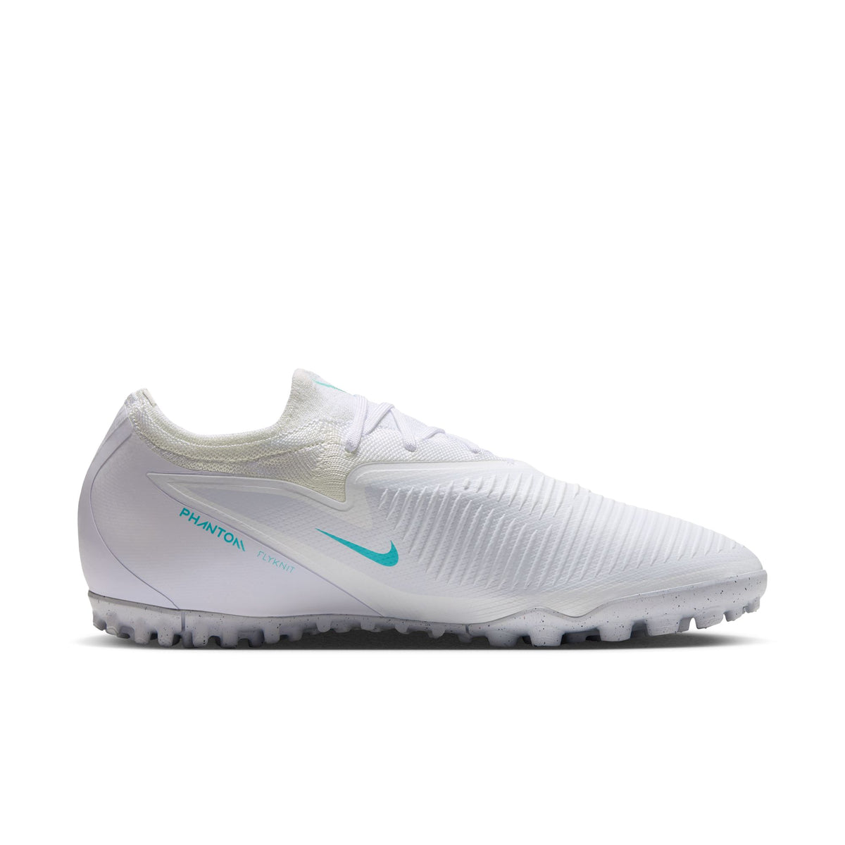Nike React Phantom 6 Low Pro TF Turf Soccer Shoes - White/ Dusty Cactus/ White