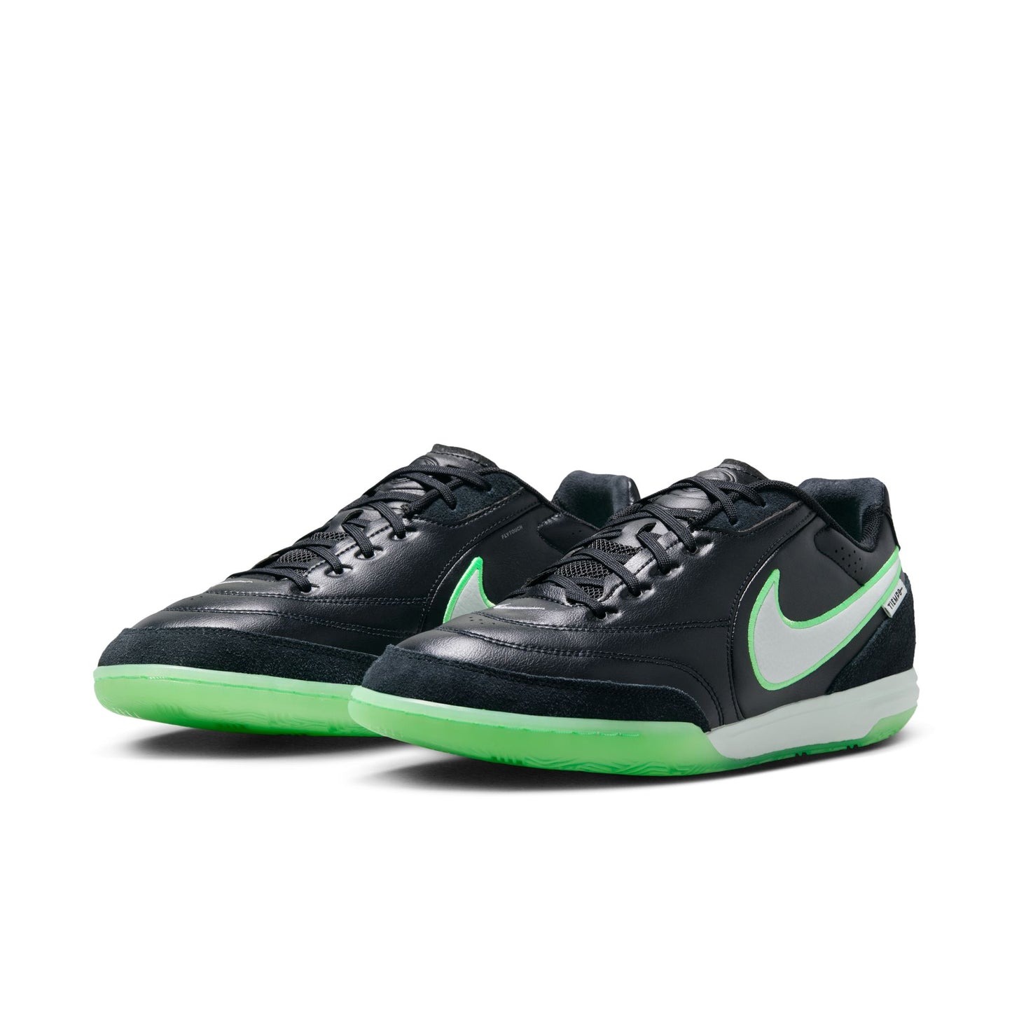 Nike Tiempo Streetgato Indoor Soccer Shoes - Black/ Illusion Gren Black
