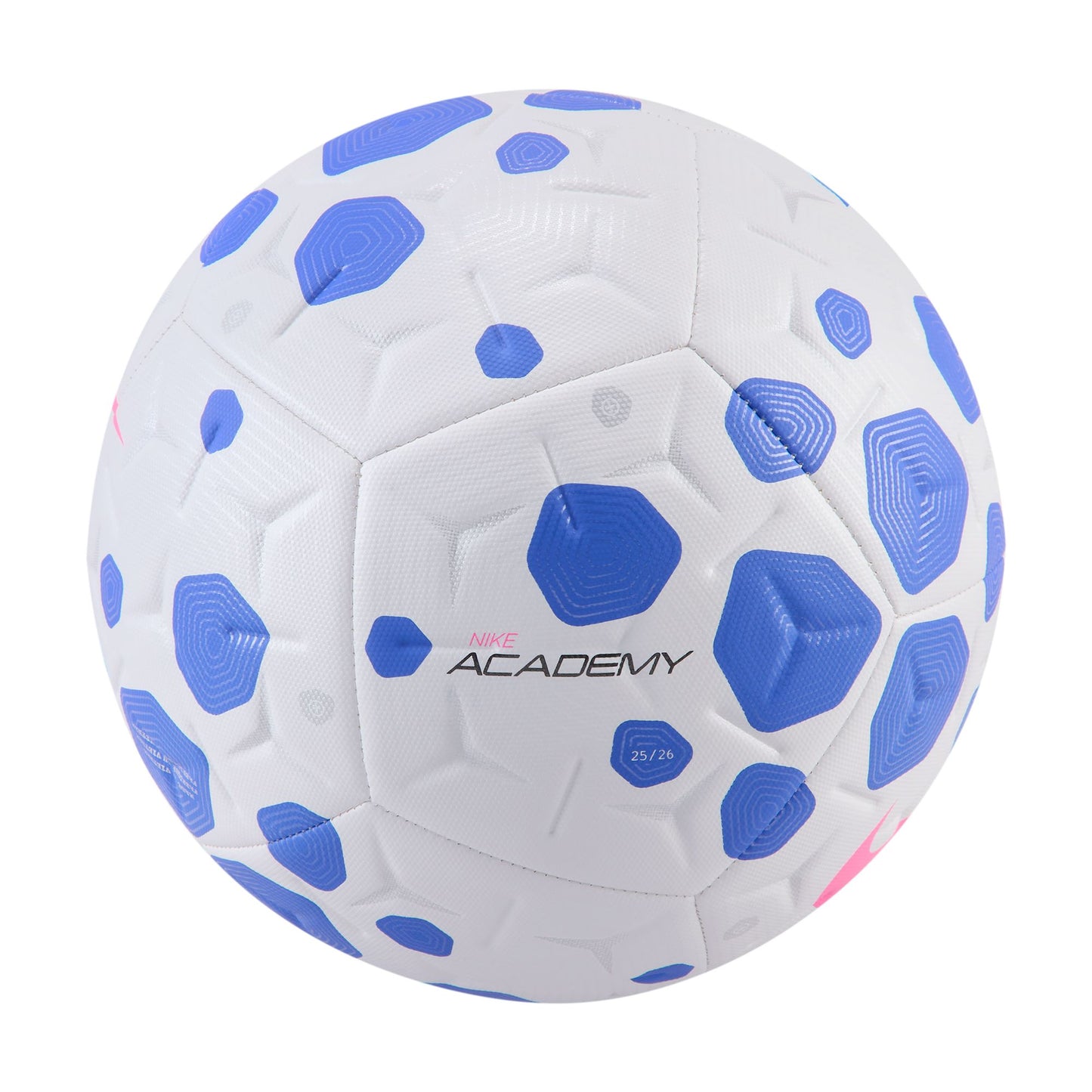 Nike Academy Soccer Ball - White/ Racer Blue/ Pink Blast