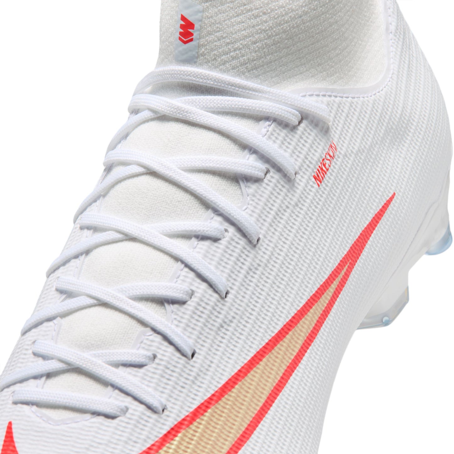 Nike Air Zoom Mercurial Superfly 11 Academy FG Firm Ground Soccer Cleats -White/ Blur/ Bright Crimson