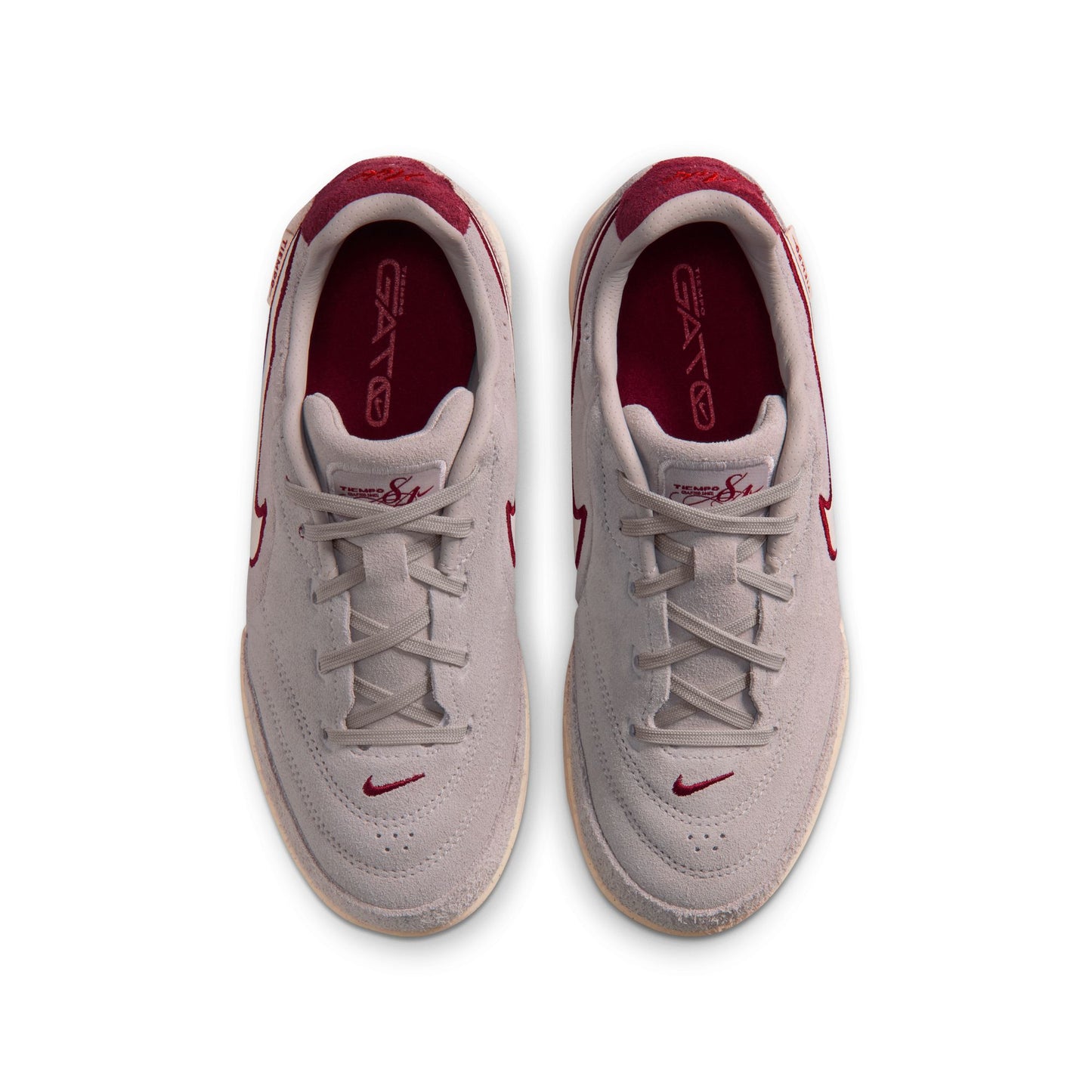 Nike Junior StreetGato PRM IC Indoor Soccer Shoes - Moon Particle/Chalk Team Red