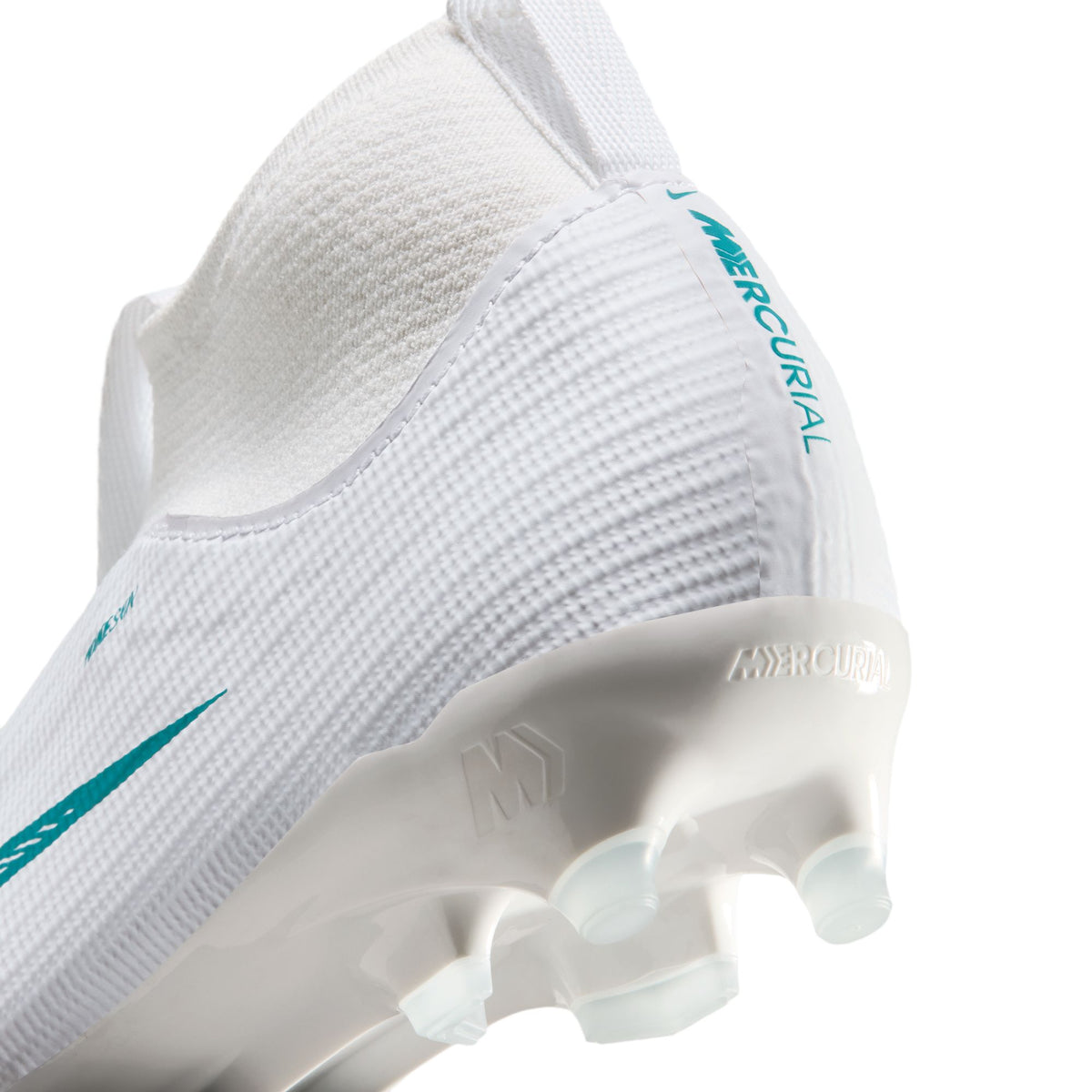 Nike Little Kids Mercurial Superfly 11 FG Firm Ground Soccer Shoes- White/ Dusty Cactus/ White