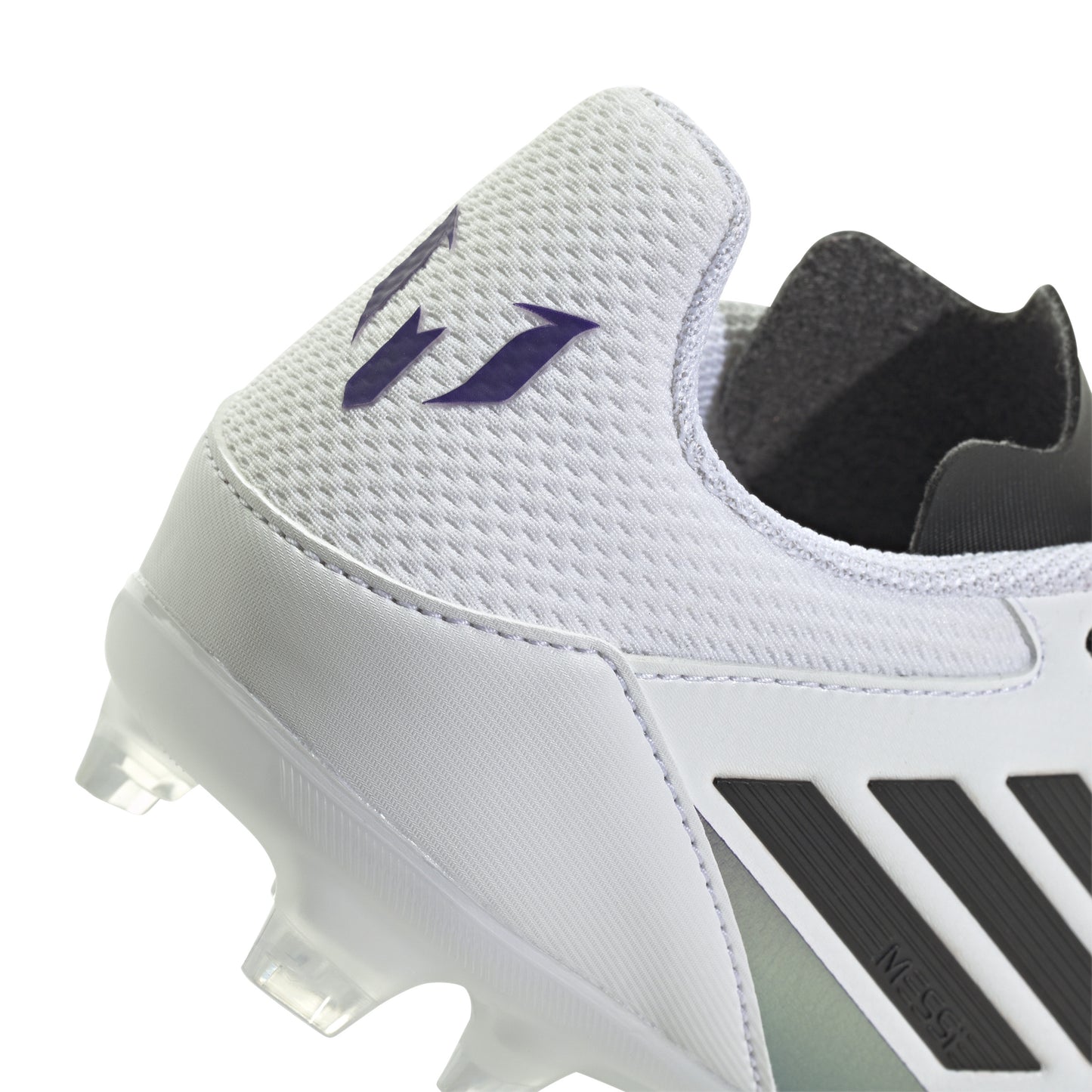 adidas F50 League MESSI FG Firm Ground Junior- Ftw White/Core Black/Unity Purple