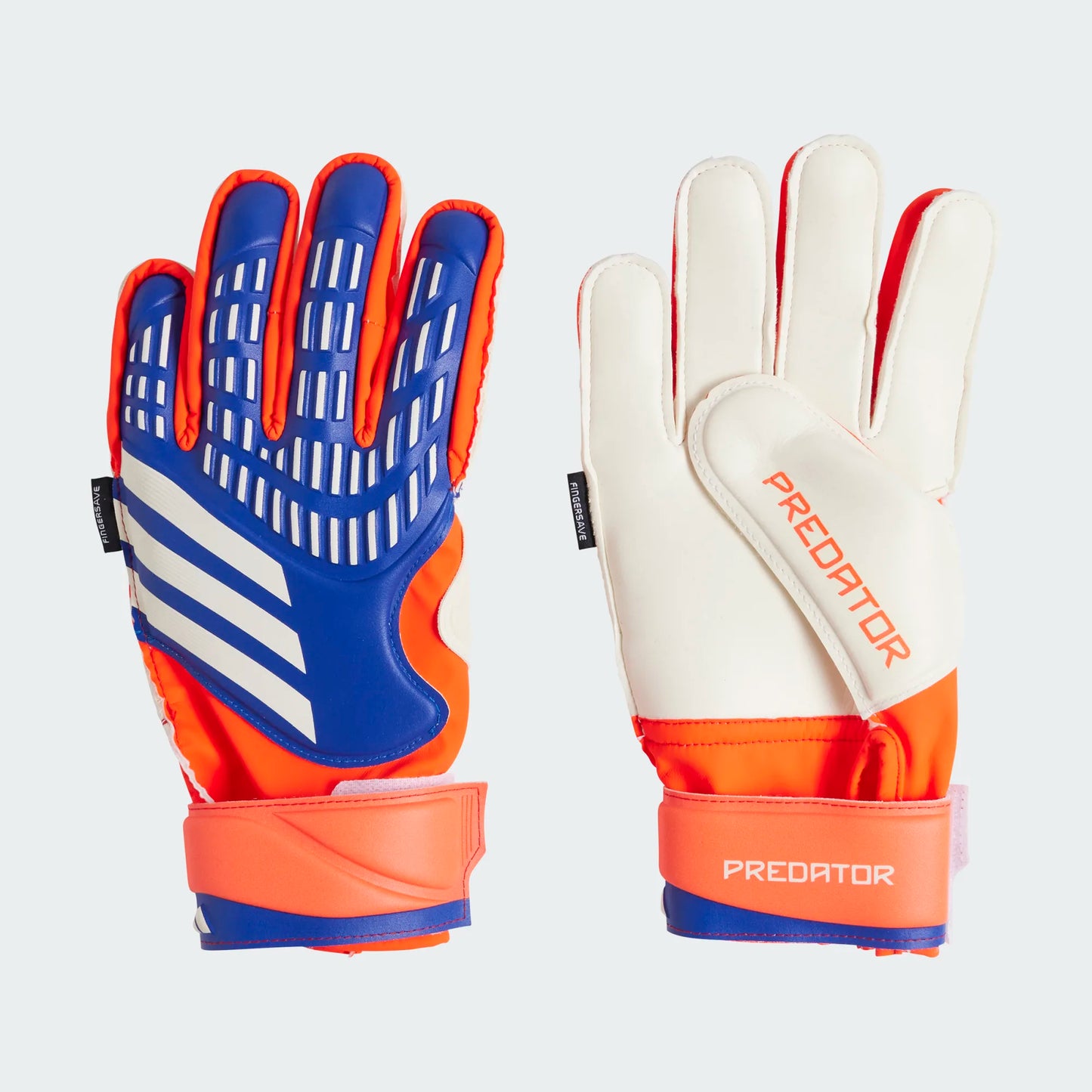 adidas Predator Match FingerSave Junior Gloves - LucBlu/ Solred/ White