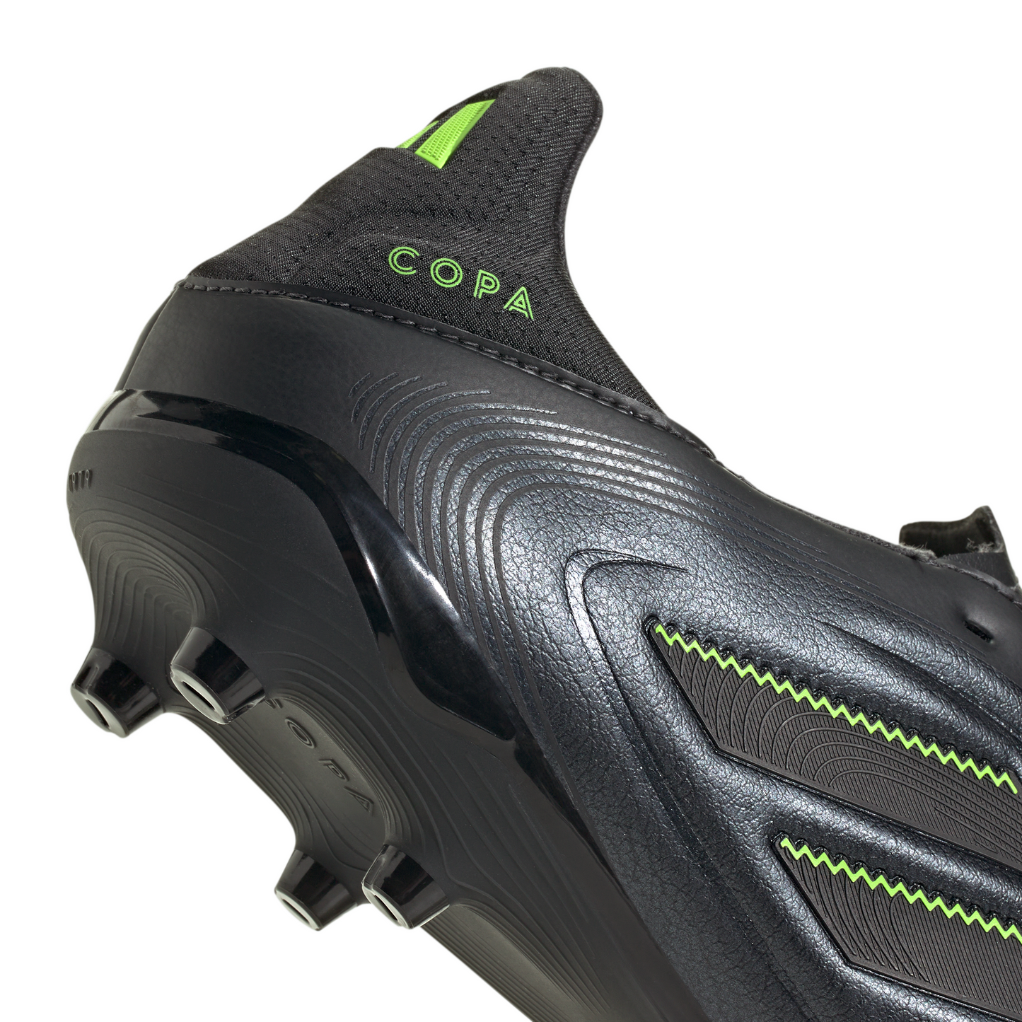 Copa Pure lll League FG Firm Ground Cleats - Core Black/Carbon/Lucid Lemon