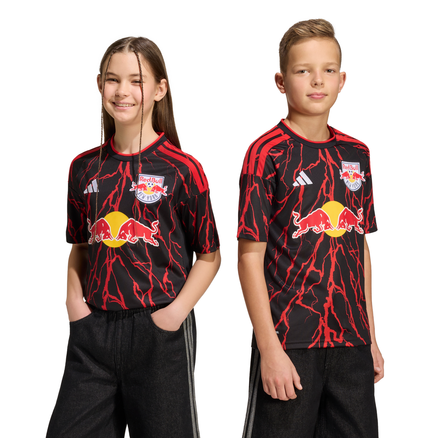 adidas Youth Replica New York Red Bulls 2026 Home Jersey - Black