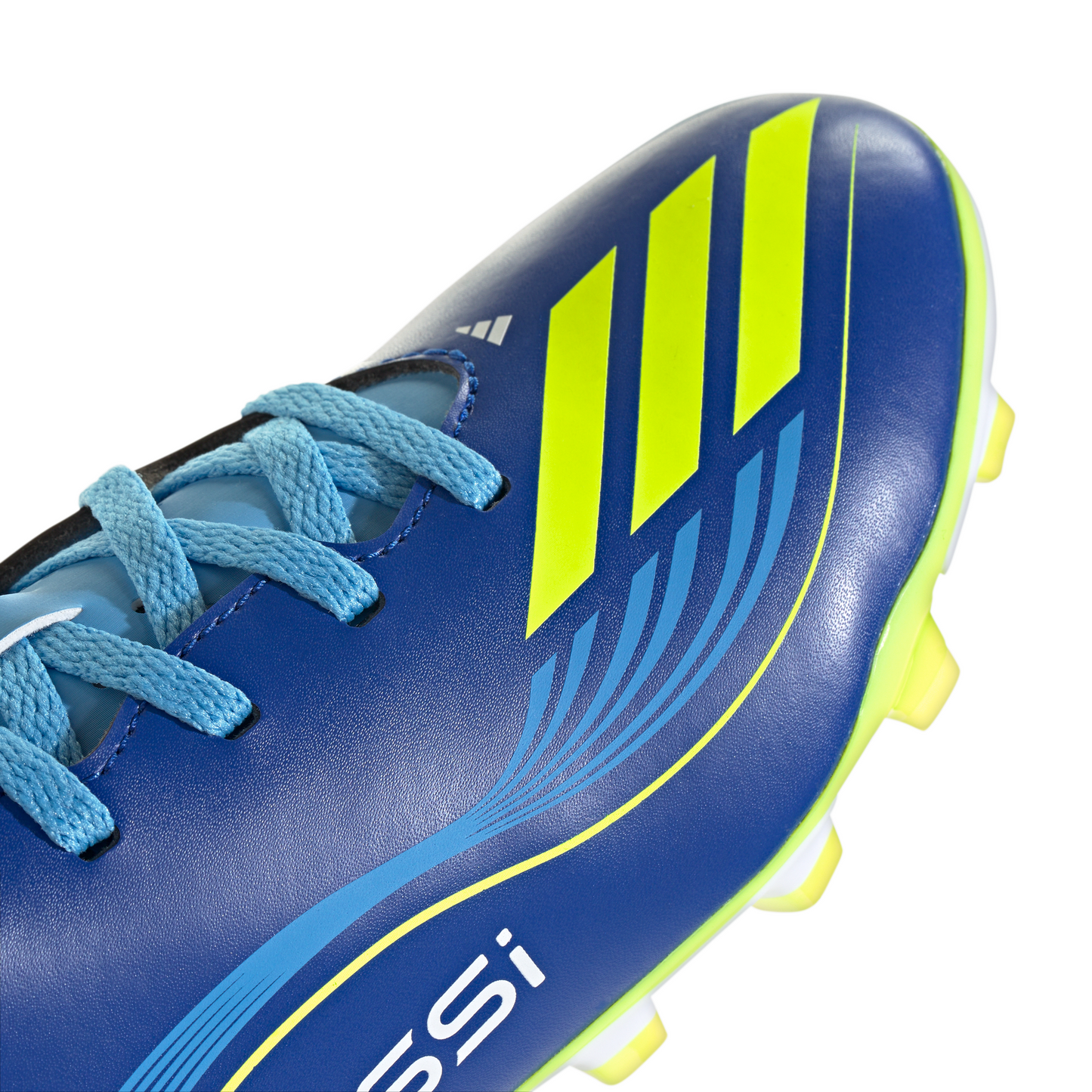 adidas F50 Club MESSI FG Firm Ground Soccer Cleats Team Royal Blue/ Solar Yellow/ Semi blue burst
