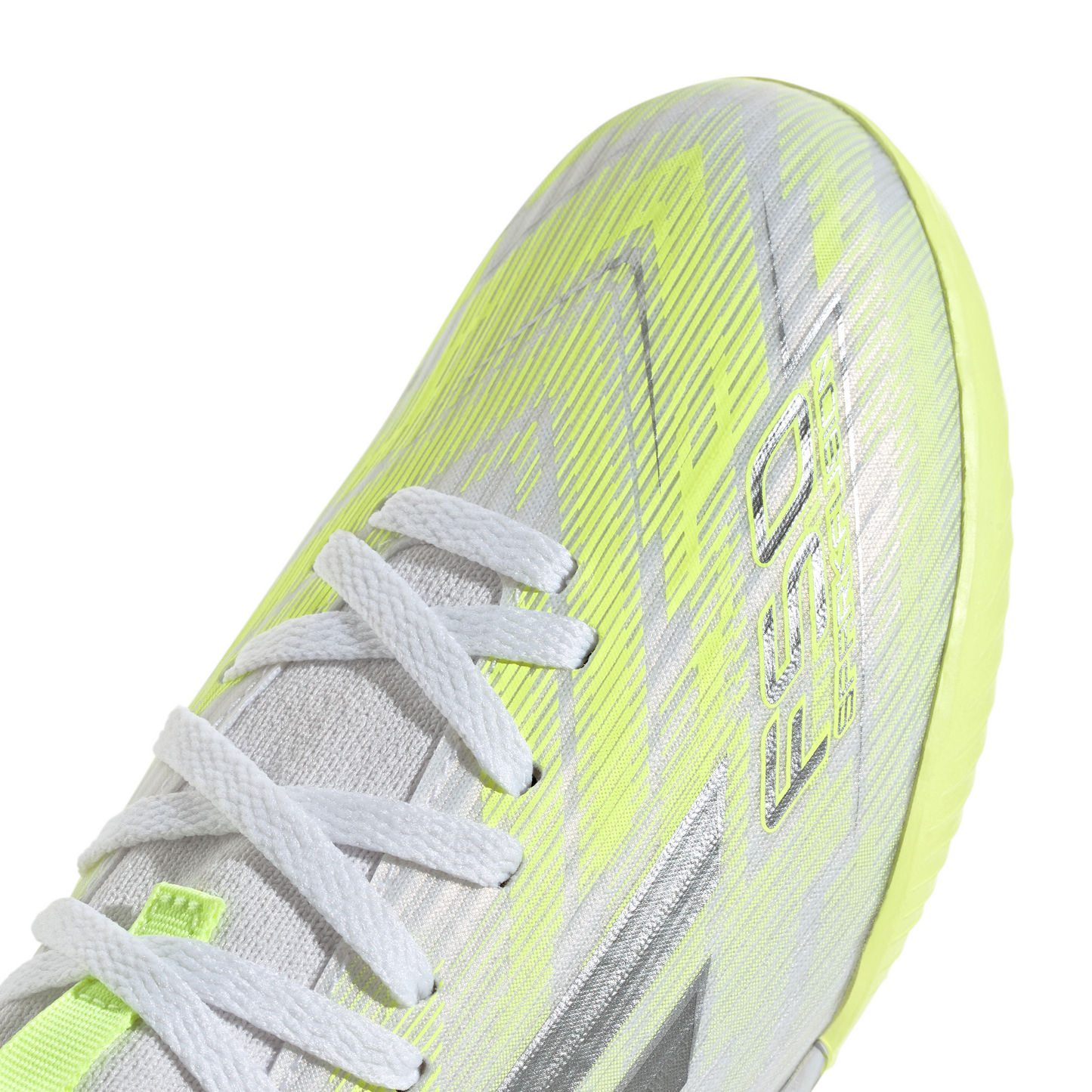 adidas F50 Sparkfusion League TF Kids Turf Soccer Cleat -Cloud White / Iron Metallic / Hi-Res Yellow