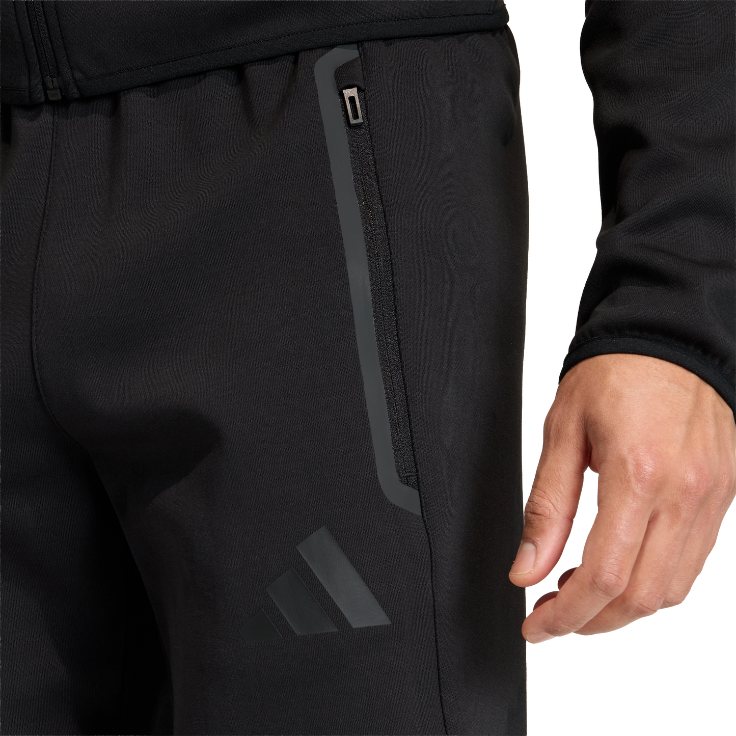 Men's adidas Tiro 26 Travel Sweat Tracksuit Bottoms - Black/ White