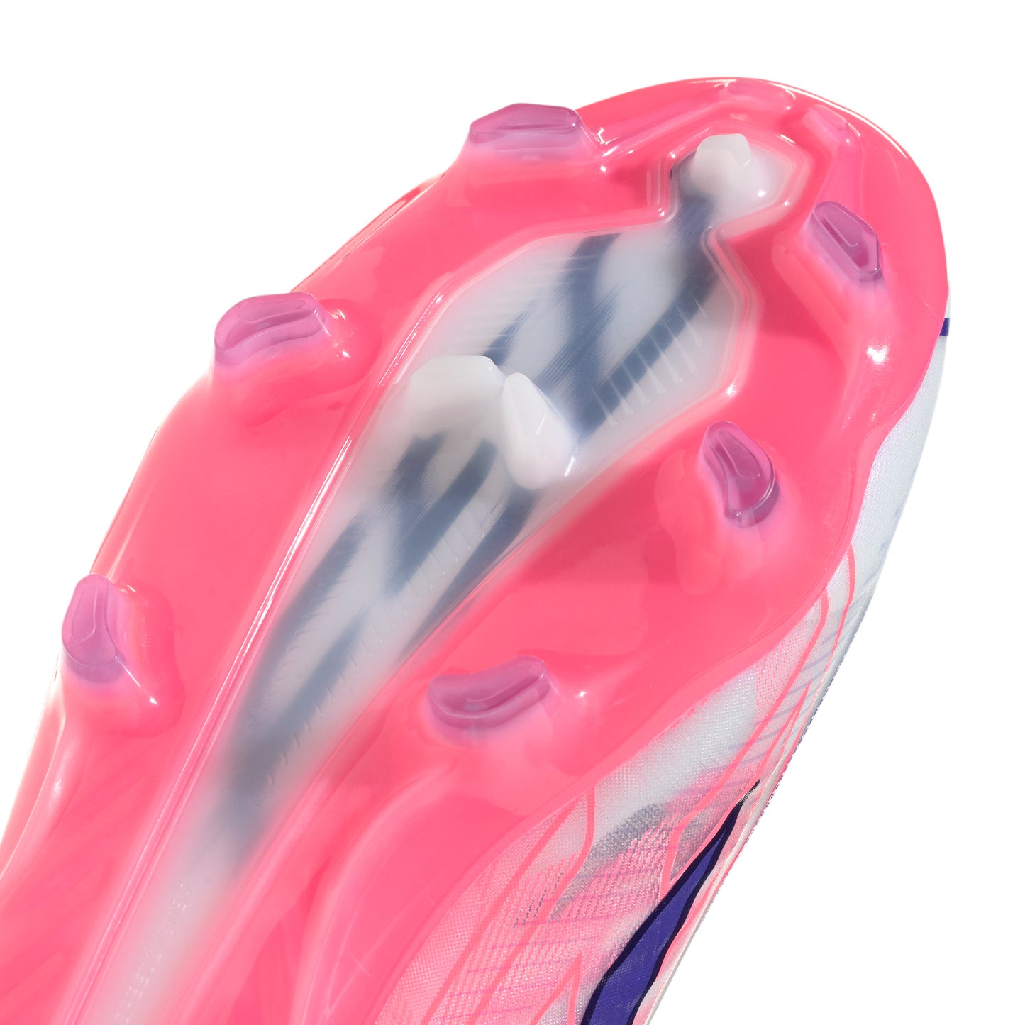 adidas F50 Hyperfast Pro FG Firm Ground Soccer Cleats - Ftwr White/Solar Purple/Solar Turbo