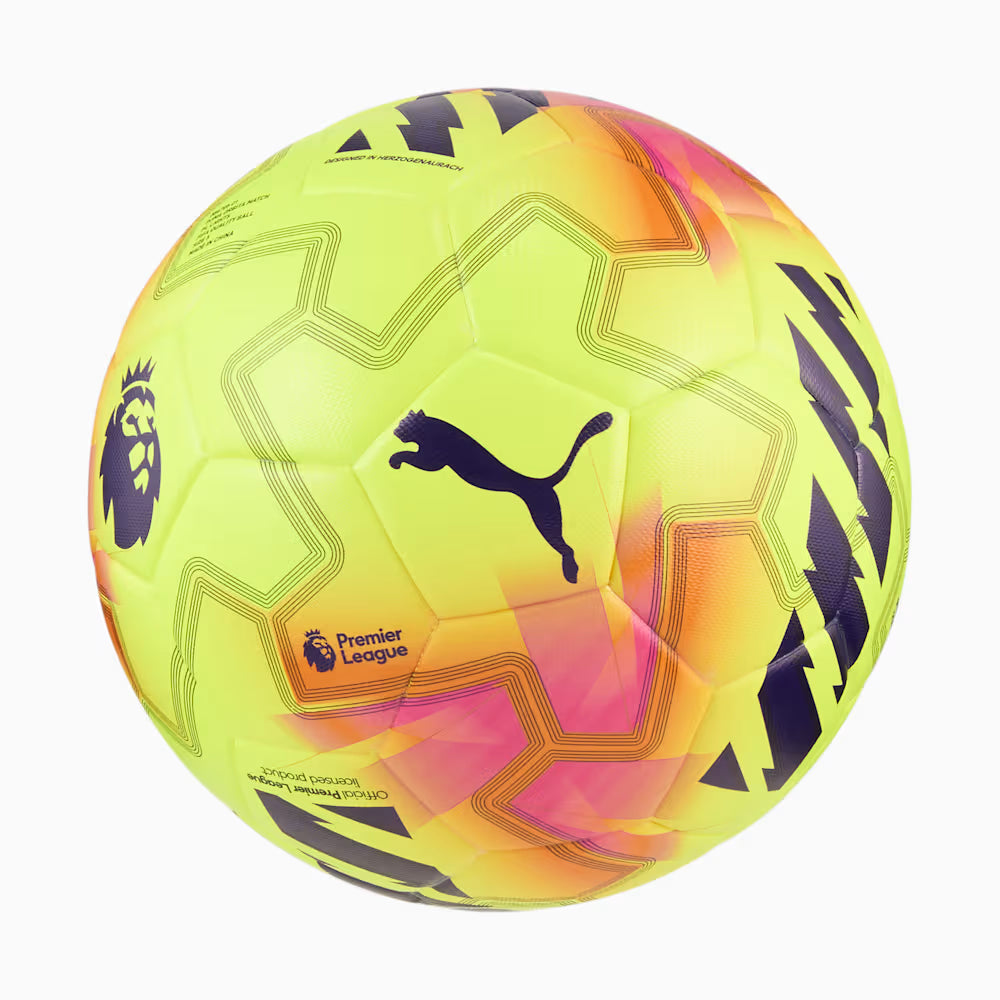 Puma Orbita Match Premier League Soccer Ball - Fluo Yellow/ Multicolor