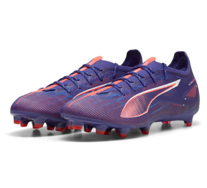 Puma Ultra 5 Pro FG/AG Firm Ground Soccer Cleat - Lapis Lazuli - Puma White - Sunset Glow