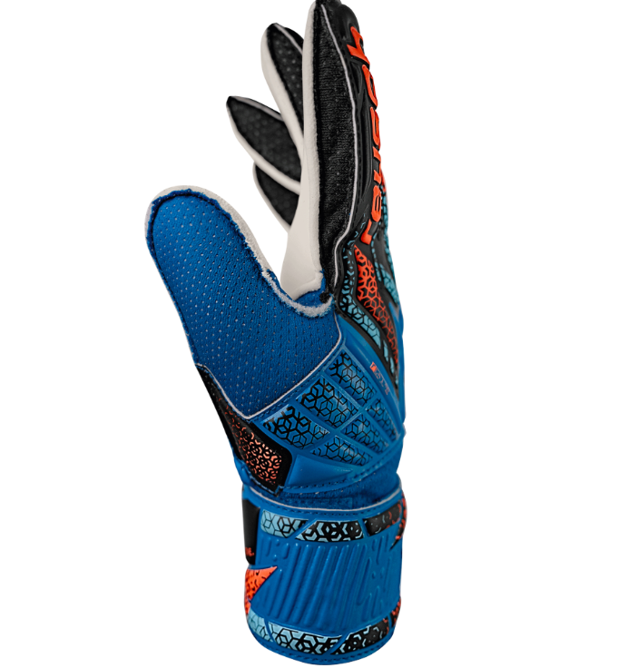 Reusch Attrakt Starter Solid Goalkeeper Gloves - Electric Blue/Shocking Orange