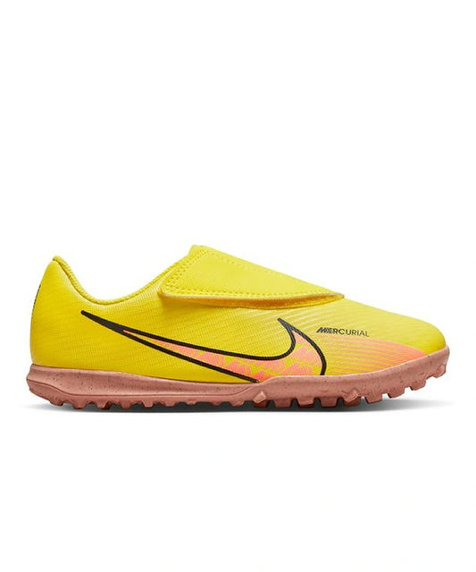 Nike Junior Mercurial Vapor 15 Club TF Turf PS (V) Soccer Cleat -Yellow Strike/Sunset Glow