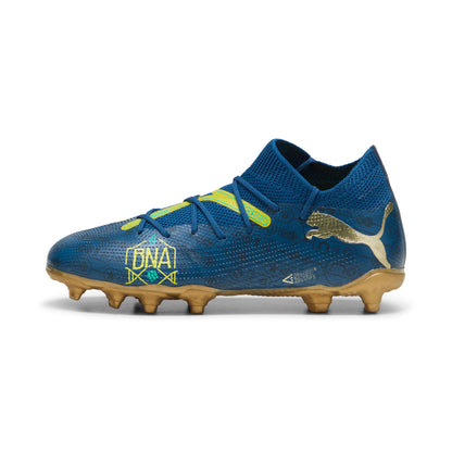 Puma Junior Future 7 Match BNA FG/ AG Firm Ground - Blue/ Yellow/ Green/ Gold