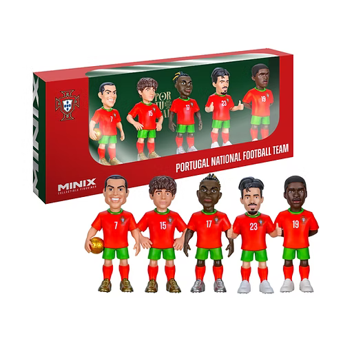 Portugal - Minix 7cm Pack 5 Players (Ronaldo, Neves, Leão, Vitinha, Mendes)