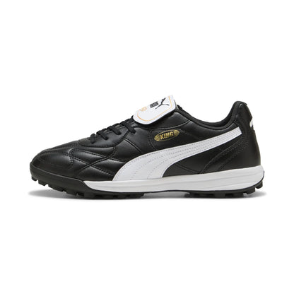 Puma King Top TT Turf Shoes Football Boots- Black/White