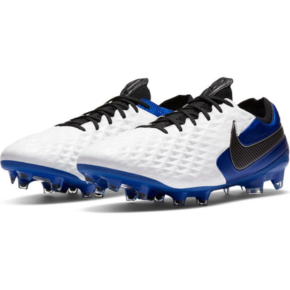 Nike Tiempo Legend 8 Elite FG - White/Black/HyperRoyal/MetallicSilver