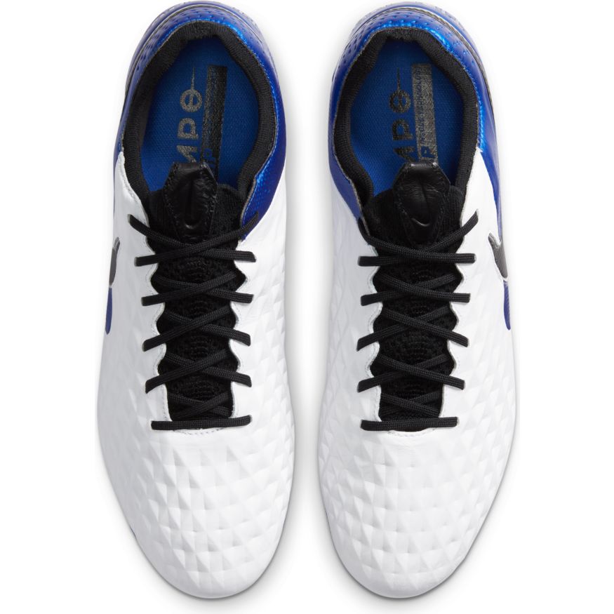 Nike Tiempo Legend 8 Elite FG - White/Black/HyperRoyal/MetallicSilver