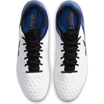 Nike Tiempo Legend 8 Elite FG - White/Black/HyperRoyal/MetallicSilver