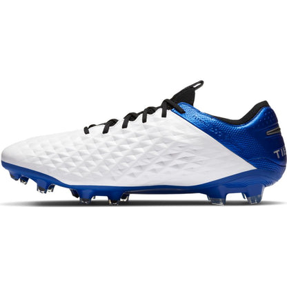 Nike Tiempo Legend 8 Elite FG - White/Black/HyperRoyal/MetallicSilver