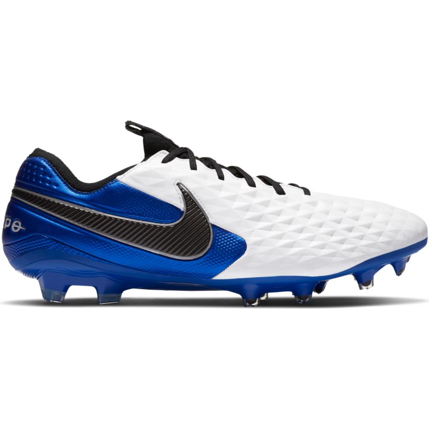 Nike Tiempo Legend 8 Elite FG - White/Black/HyperRoyal/MetallicSilver