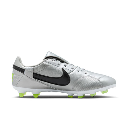 Nike Premier III FG Firm Ground Soccer Cleat - Metallic Silver/Black Volt