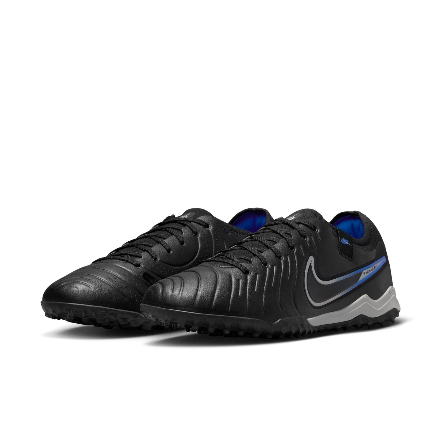 Nike React Legend 10 Pro TF Turf Soccer Shoe - Black/ Chrome - Hyper Royal