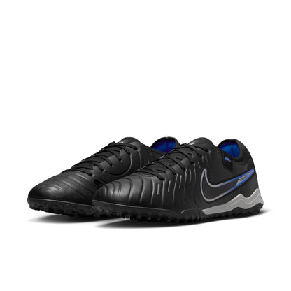 Nike React Legend 10 Pro TF Turf Soccer Shoe - Black/ Chrome - Hyper Royal