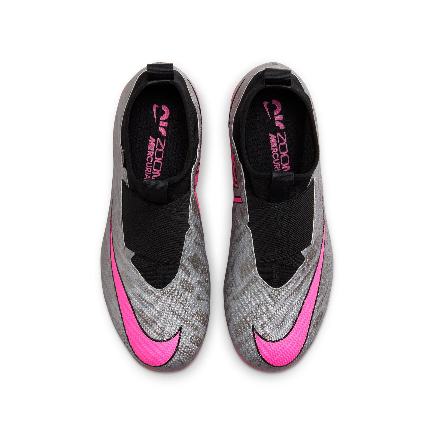 Nike Junior Zoom Mercurial Superfly 9 Pro FG Soccer Shoes - Silver/Pink/Black/Yellow