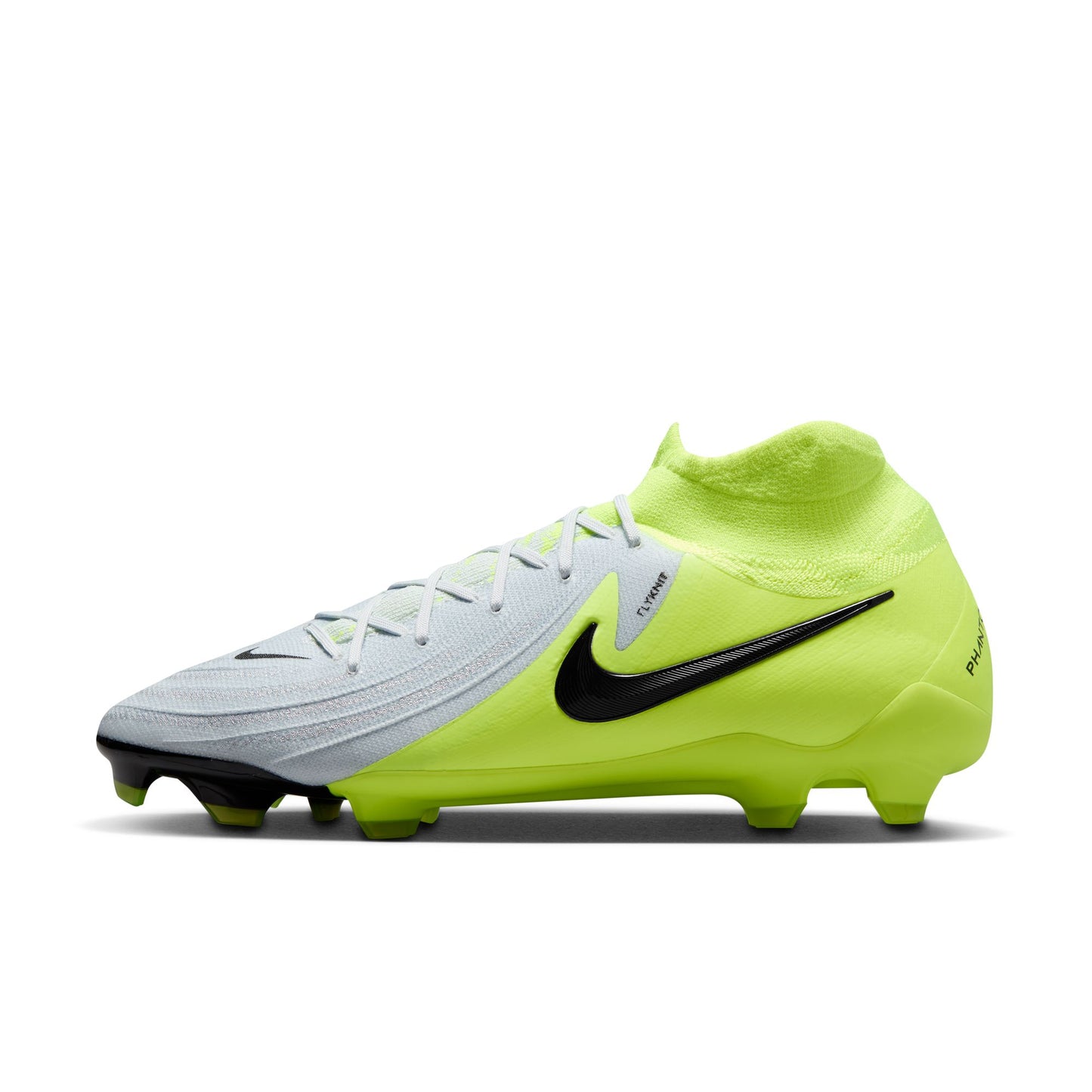 Nike Phantom Luna II Pro FG Firm Ground Soccer Cleat - Metallic Silver/ Black Volt