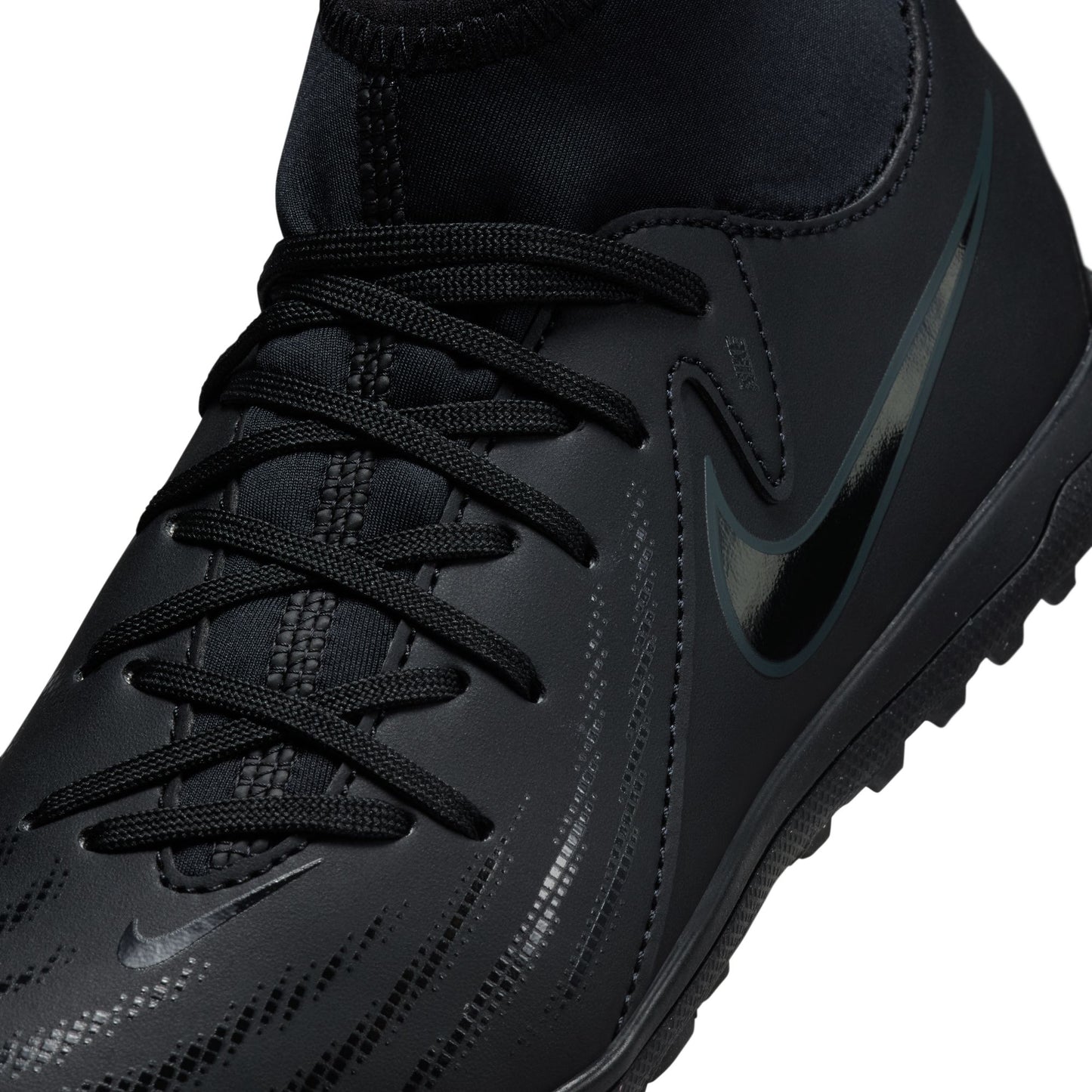 Nike Junior Phantom II Academy TF Turf Soccer Cleats - Black/ Black Deep Jungle