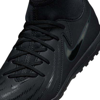 Nike Junior Phantom II Academy TF Turf Soccer Cleats - Black/ Black Deep Jungle