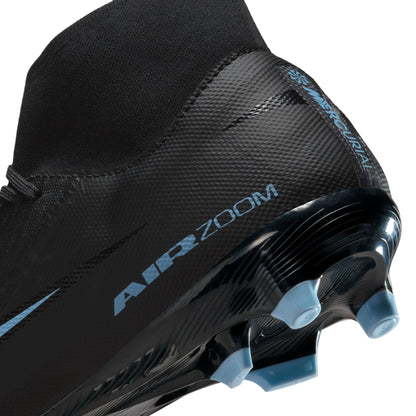 Nike Zoom Superfly 10 Academy FG Firm Ground Soccer Shoes - Black/ Ice Blue