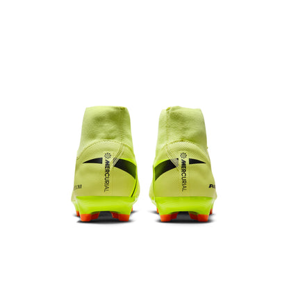 Nike Air Zoom Mercurial Superfly 10 Academy FG Firm Ground Soccer Cleats - Limelight/Volt-Hyper Crimson