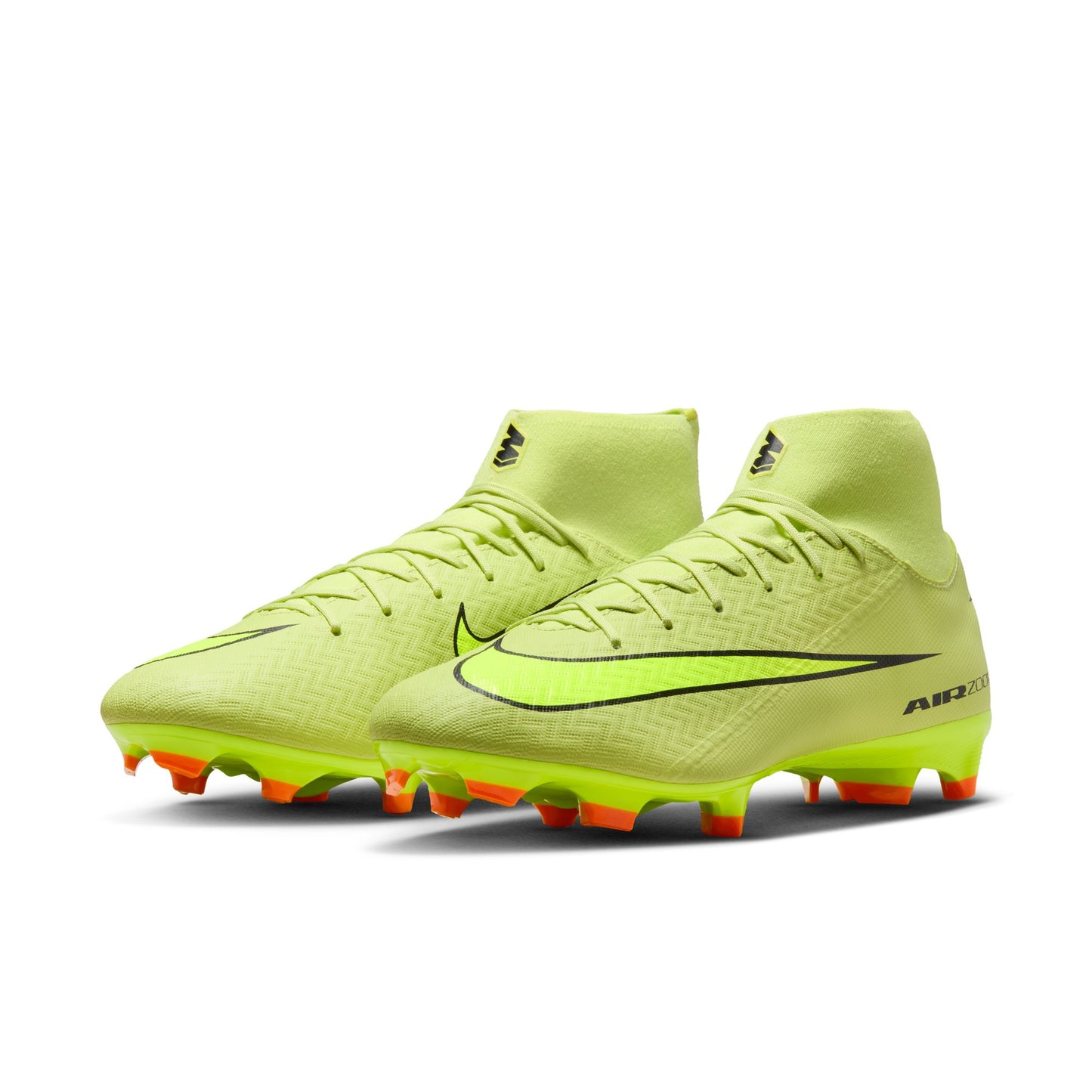 Nike Air Zoom Mercurial Superfly 10 Academy FG Firm Ground Soccer Cleats - Limelight/Volt-Hyper Crimson