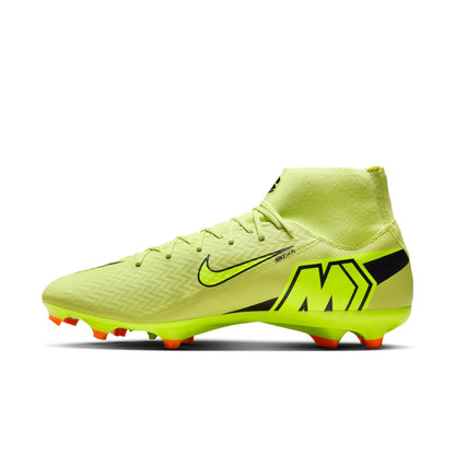 Nike Air Zoom Mercurial Superfly 10 Academy FG Firm Ground Soccer Cleats - Limelight/Volt-Hyper Crimson