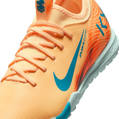 Nike Junior Vapor 16 Academy Kylian Mbappe TF Turf Soccer Shoes - Melon Tint/Neo Turq-Igloo