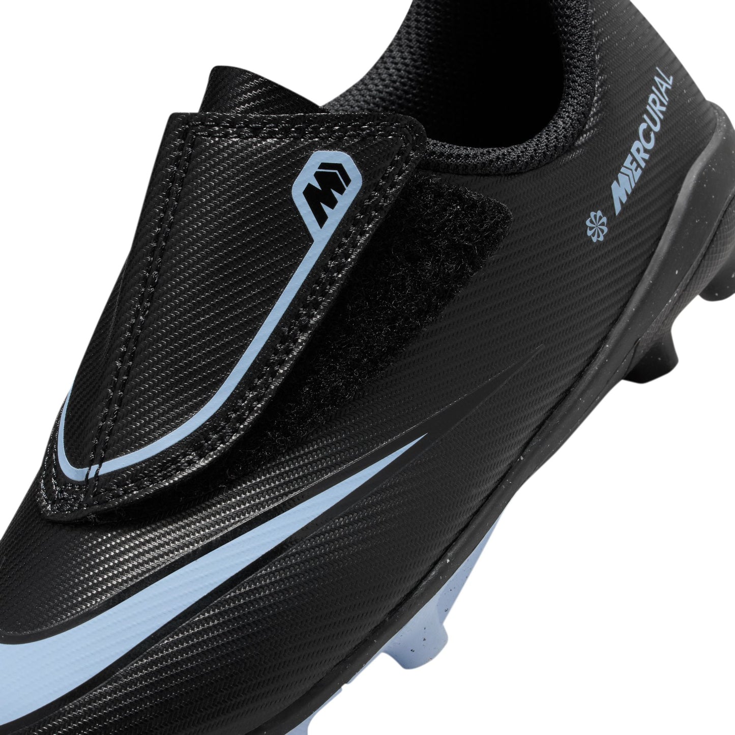 Nike Junior Mercurial Vapor 16 Club MG Multi Ground PS (V) Soccer Shoes- Black/Ice Blue