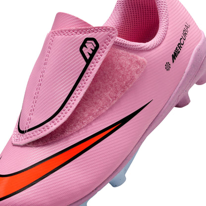 Nike Junior Mercurial Vapor 16 Club MG Multi Ground PS (V) Soccer Shoes- Magic Flamingo/Black-Total Crimson