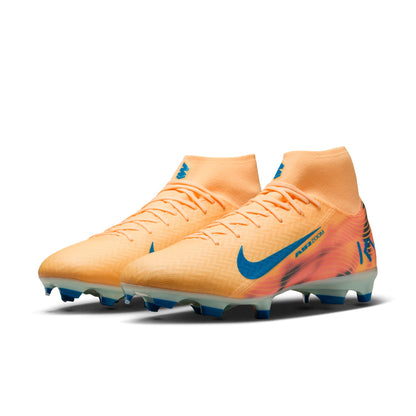 Nike Air Zoom Mercurial Superfly 10 Academy Kylian Mbappé FG Firm Ground Soccer Cleats - Melon Tint/Neo Turq Igloo