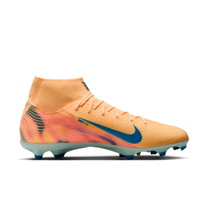 Nike Air Zoom Mercurial Superfly 10 Academy Kylian Mbappé FG Firm Ground Soccer Cleats - Melon Tint/Neo Turq Igloo