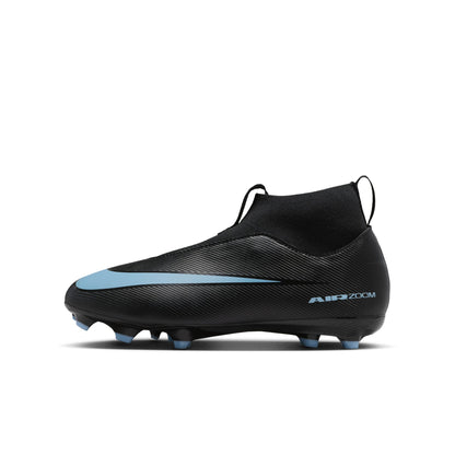 Nike Junior Superfly 10 Academy FG/MG Firm Ground/Multi Ground Soccer Cleats -Black/Ice Blue