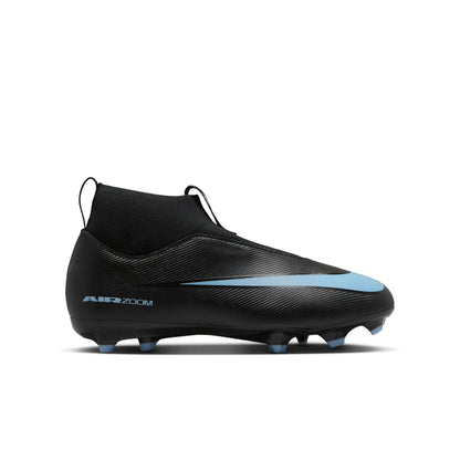 Nike Junior Superfly 10 Academy FG/MG Firm Ground/Multi Ground Soccer Cleats -Black/Ice Blue
