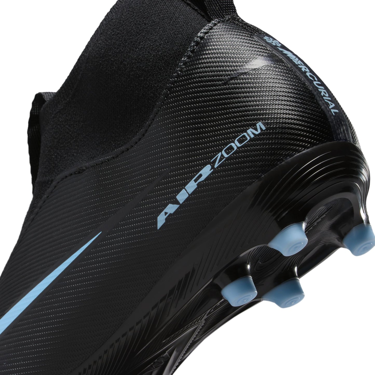 Nike Junior Superfly 10 Academy FG/MG Firm Ground/Multi Ground Soccer Cleats -Black/Ice Blue