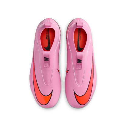 Nike Junior Superfly 10 Academy FG/MG Firm Ground/Multi Ground Soccer Cleats -Magic Flamingo/Black-Total Crimson