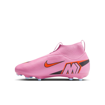 Nike Junior Superfly 10 Academy FG/MG Firm Ground/Multi Ground Soccer Cleats -Magic Flamingo/Black-Total Crimson
