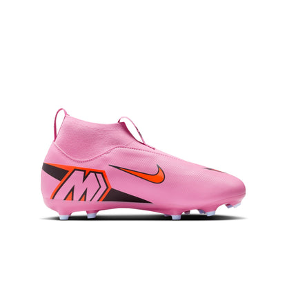 Nike Junior Superfly 10 Academy FG/MG Firm Ground/Multi Ground Soccer Cleats -Magic Flamingo/Black-Total Crimson